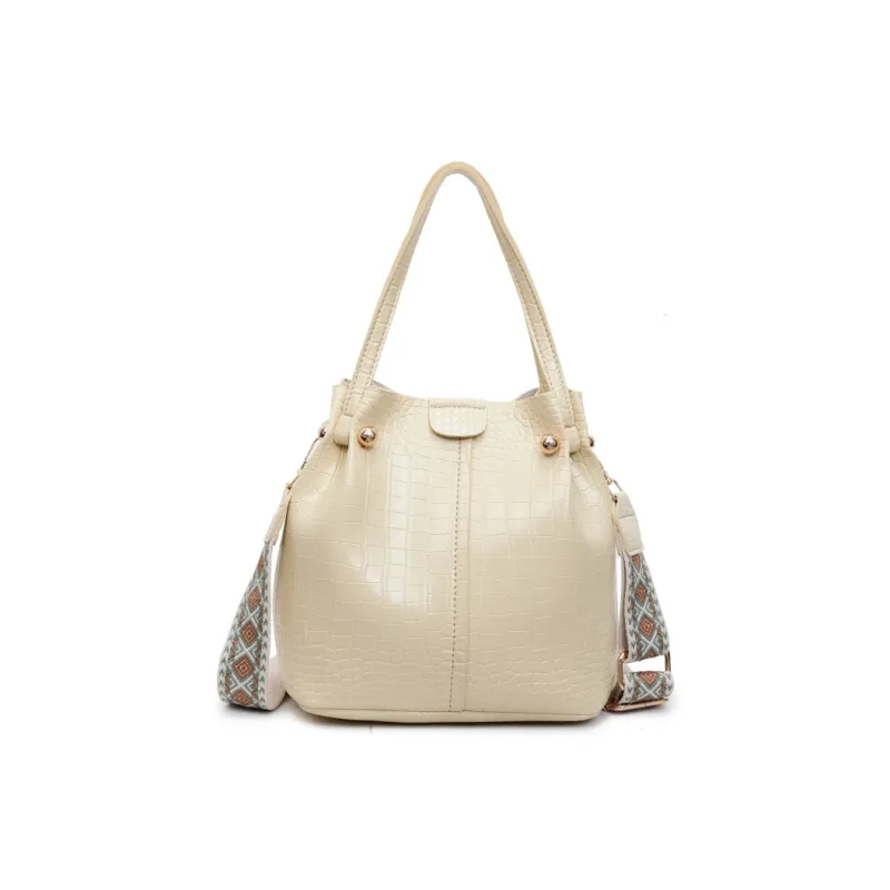 MingLu PU Bucket Bag, One Shoulder Handbag Women's Multicolor-10