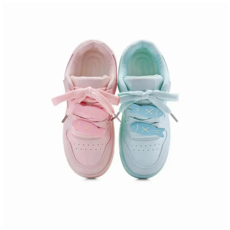 OAOQ Cushioning, Abrasion Resistant, Lightweight, And Breathable Low Top Platform Skateboard Shoes Unisex-26