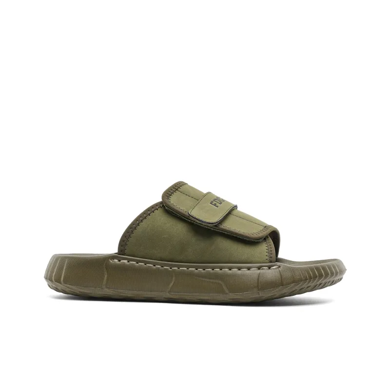 Ignition Rubber Sole Stitching Slip Resistant Abrasion Resistant Slide Slippers Men's Olive Green-1