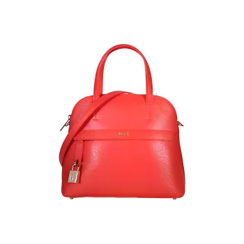 Furla Piper Collection Leather Shoulder Bag, Crossbody Bag, Handbag Women's Red