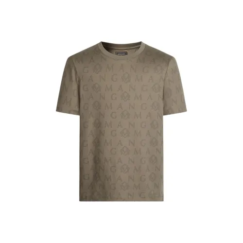 MANGANO T Shirts Men Army Green