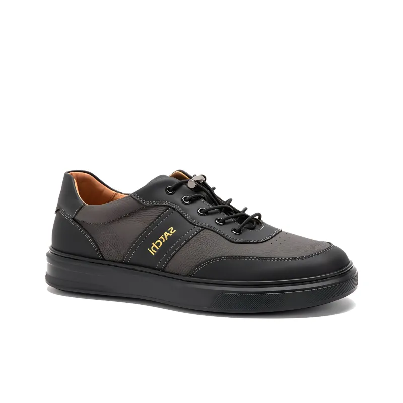 Satchi Low Top Skateboard Shoes Men's Black-1