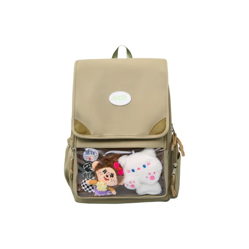 Yalu Nylon With PVC Backpack Unisex Multicolor-6