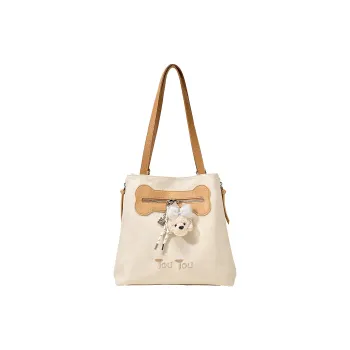 TOUTOU Synthetic Leather Backpack Regular Women's Meatloaf Puppy Brown