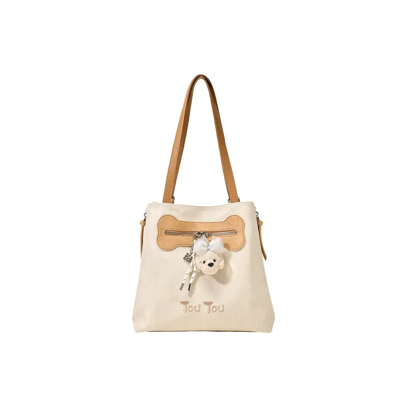 TOUTOU Synthetic Leather Backpack Regular Women's Cocoa Milk Tea Apricot-0
