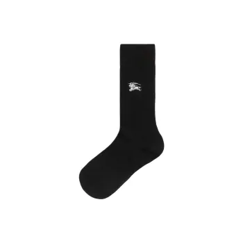 Burberry SS25 Mid Calf Socks Men's 1 Pack Black