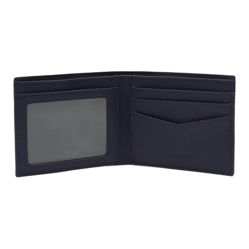 LACOSTE Cow Leather Wallet Men's Blue-2