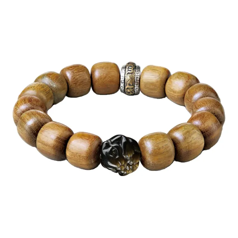 Moonstone Edge Green Sandalwood Bracelets Unisex-3