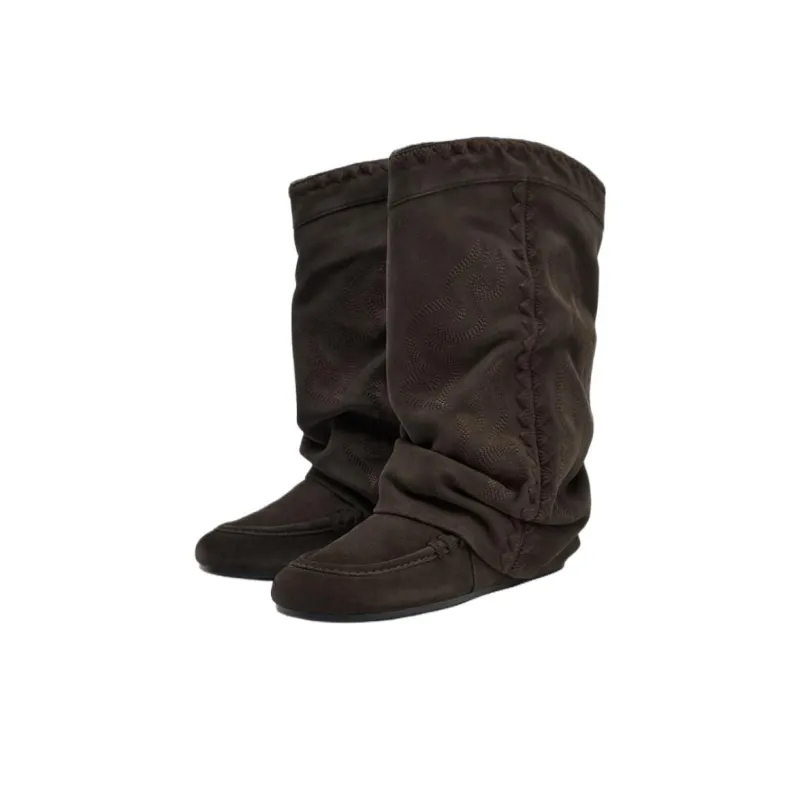 ZARA Ankle Boots 1.5cm Women's Brown-2