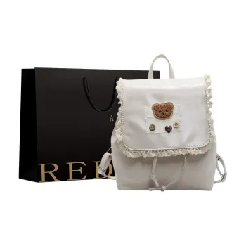 REDOO PU Backpack Women's Ecru/Pink/Blue/Black