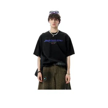 JHYQ T Shirts Unisex Vintage Black