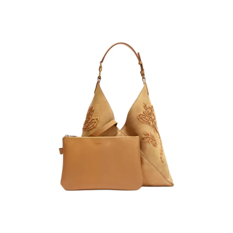 ERMANNO SCERVINO Suede Shoulder Bag Women's Beige-1
