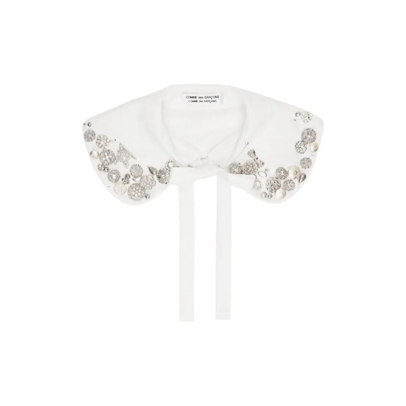 CDG Polyester, Crystal, Faux Pearl Shawls Women's White-0