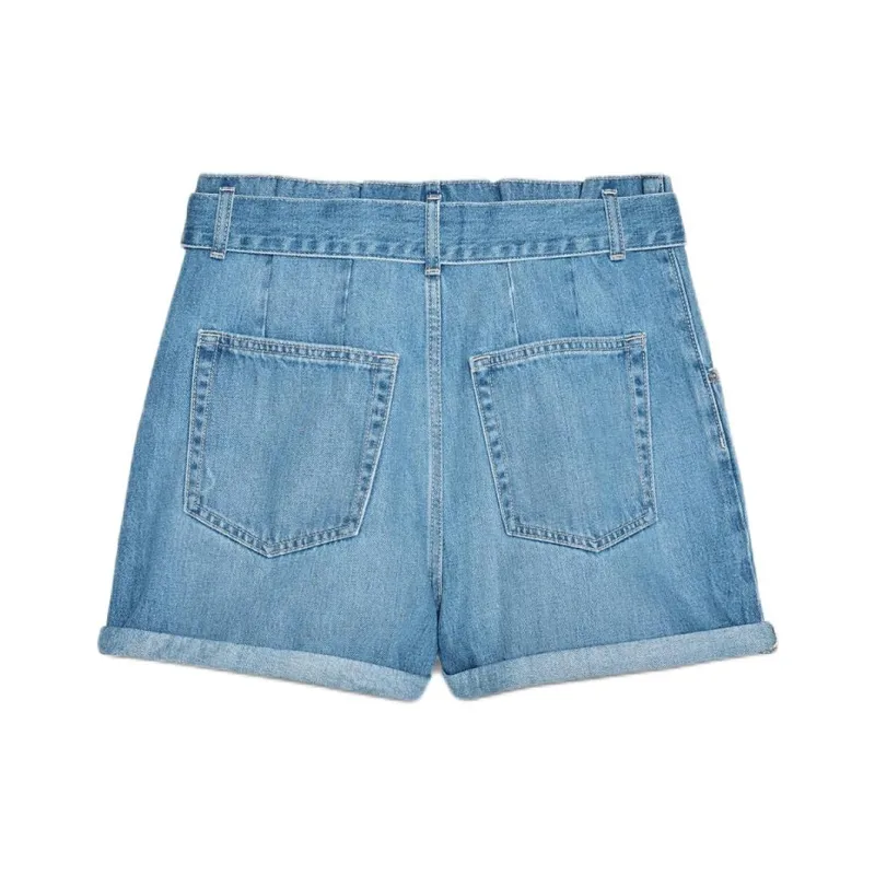 ZARA Trf Denim Shorts Women's Light Blue-1