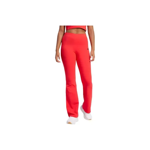 Adidas Women's Essentials Small Logo Flared Leggings Pure Ruby/Black