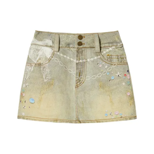 LA CRAWFISH UNIFREE Denim Short Skirts Womens Women's