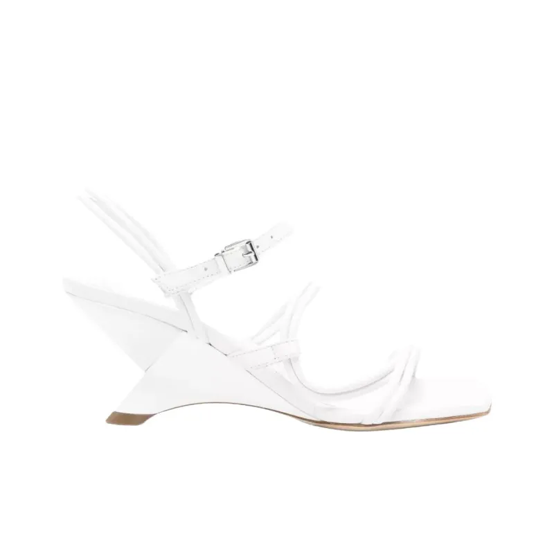 Vic Matie Logic One Strap Sandals 8cm Women's White-1