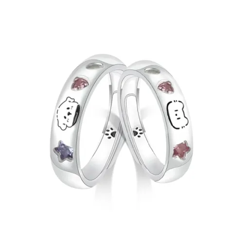 EUA Colored Glaze Jade Rings Unisex