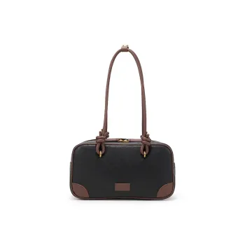 Simedin Cow Leather Handbag, Shoulder Bag Tubas Women's Ecru/Deep Black