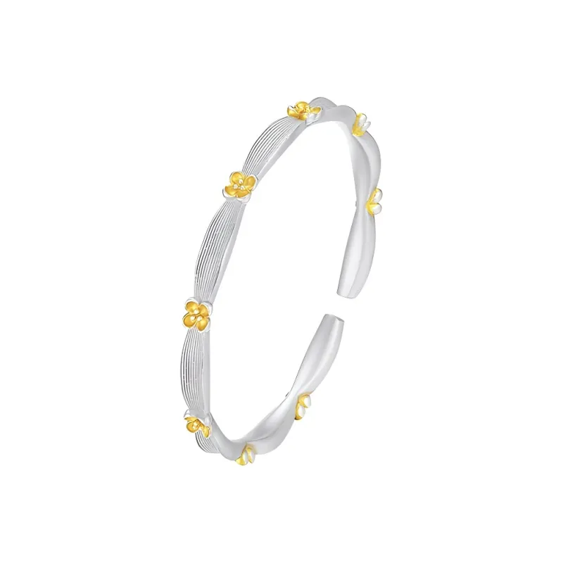 Bowl S999 Fine Silver Bangles Unisex-0