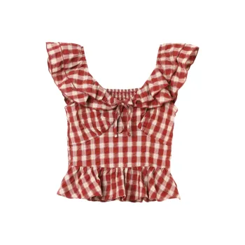 SETIROM Shirts Women's Red Plaid