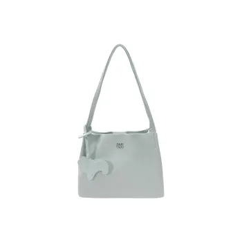 PAYOT Nylon Summer Bud Park Tote One Shoulder Handbag Women's Mint Green/Light Yellow