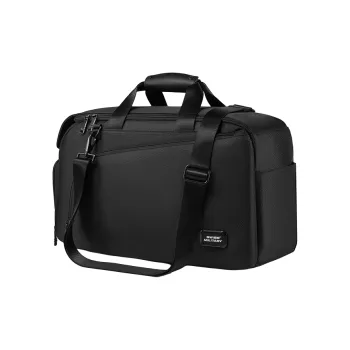 SWISS MILITARY Composite Fabric With Synthetic Leather Travel Bag Men's Black