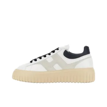 HOGAN H Stripes Low Top Skateboard Shoes Men's White Gray
