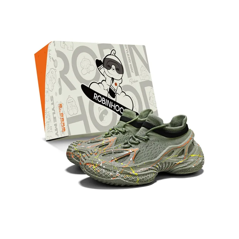 ROBINHOOD Slip Resistant, Abrasion Resistant, Breathable, Lightweight Low Top Casual Shoes Men's Box Included-5