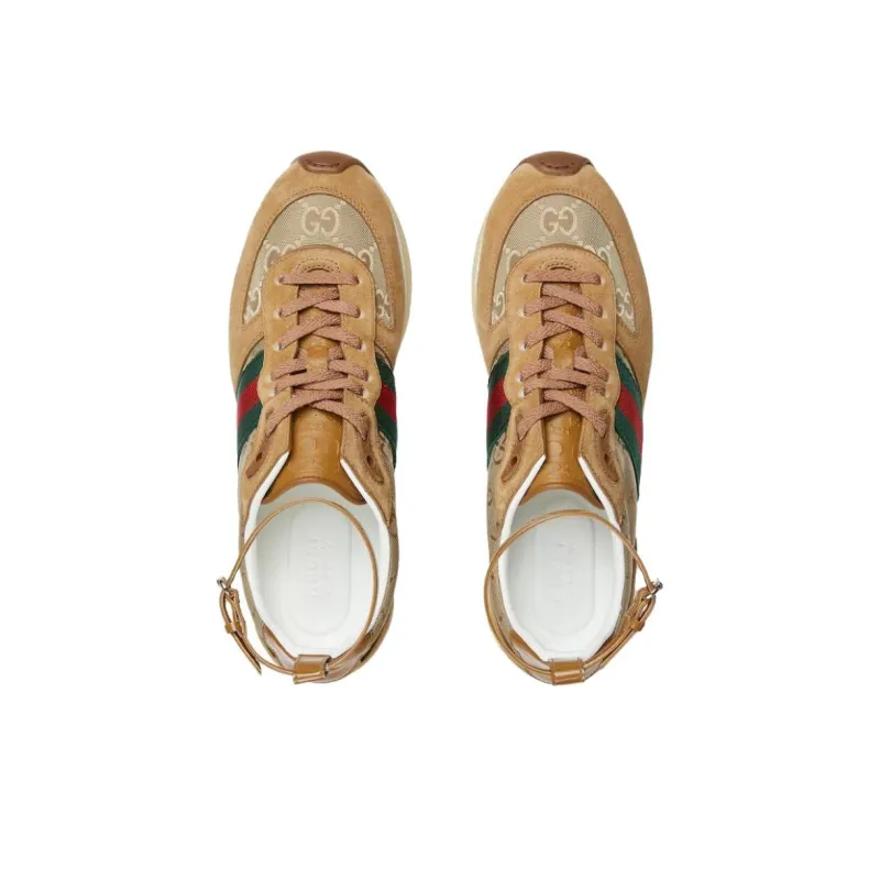 GUCCI Low Top Casual Shoes Women's Brown-3