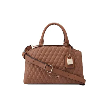 GUESS Quilting Cow Leather Shoulder Bag, Crossbody Bag, Handbag Regular Women's Camel