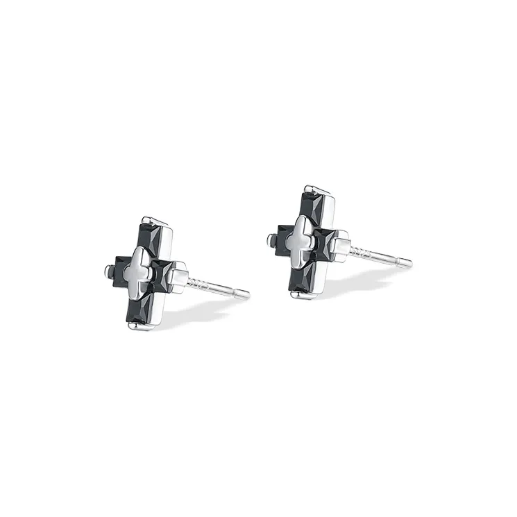 ETAHLOVE S925 Silver Stud Earrings Unisex-0