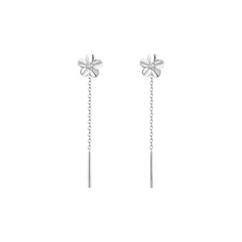 NIANNIANXI S999 Fine Silver Drop Earrings Women's