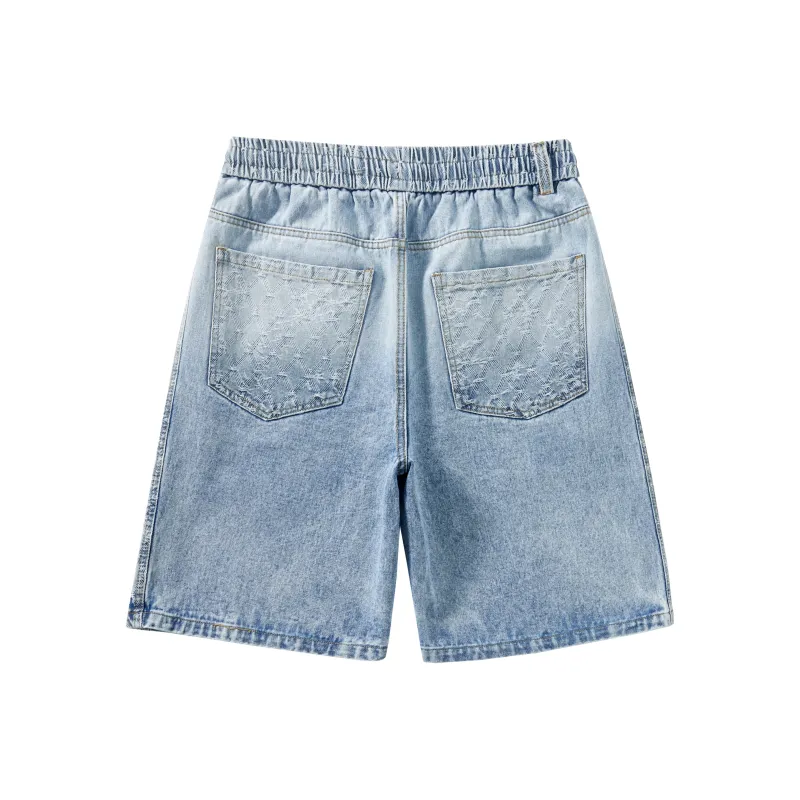 Maserati Denim Shorts Unisex Blue-1