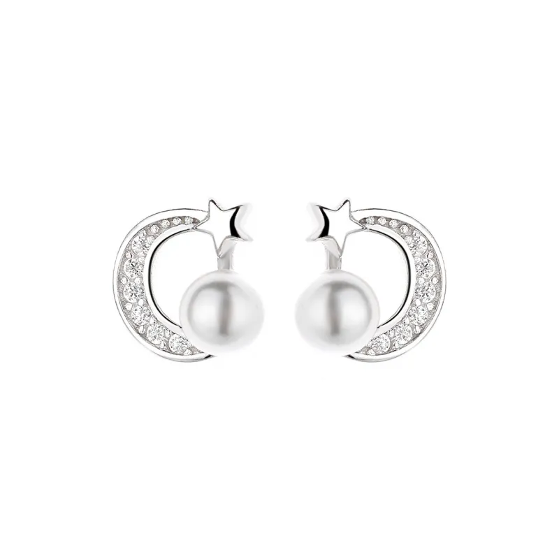 CENTURY&KINDLE S925 Silver Stud Earrings Women's-0