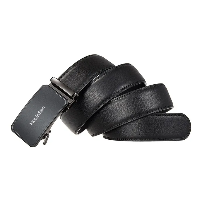 Mulinsen Cow Leather Belts Men's Width 3.5CM-2
