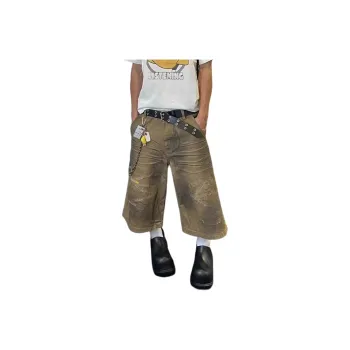 Weles Denim Shorts Unisex Khaki