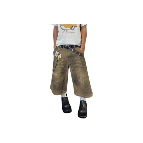 Weles Denim Shorts Unisex Khaki