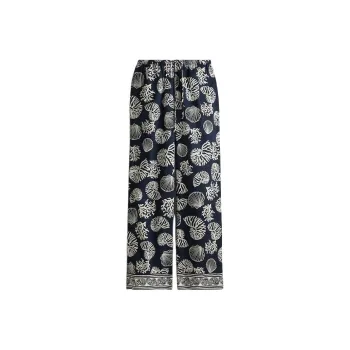 H&M Casual Pants Women's Marine Blue/Cream