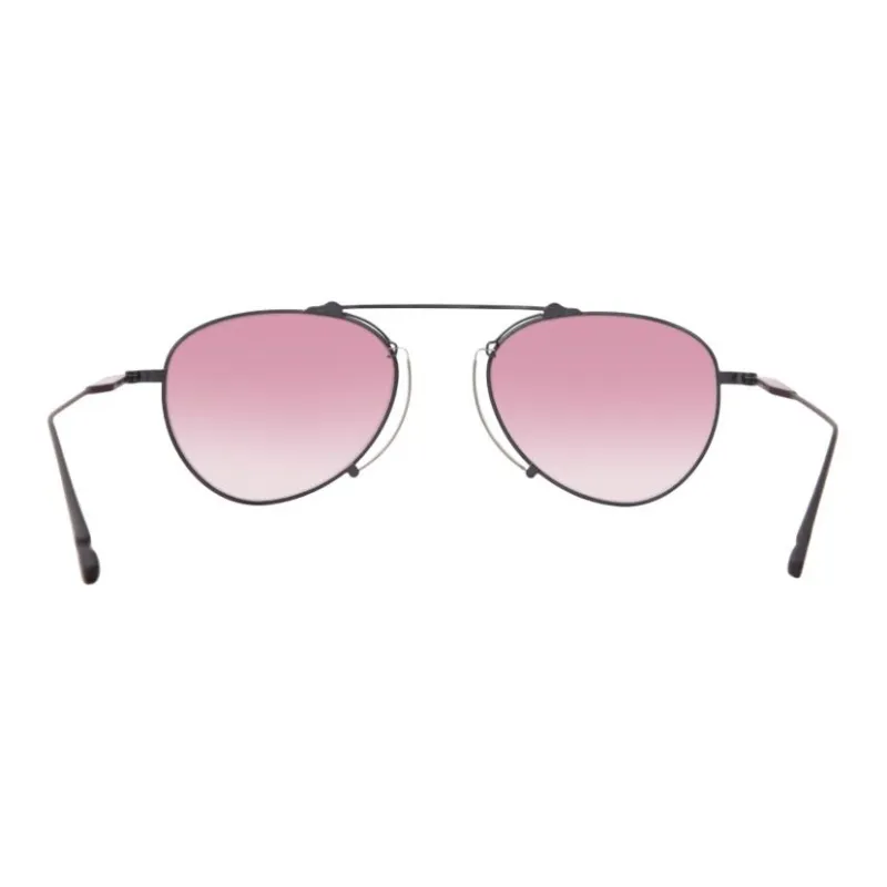 Matsuda Titanium Irregular Shape Sunglasses Unisex Black-1