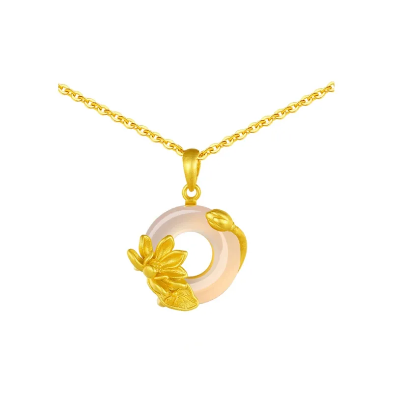 CHAOHONGJI Natural Chalcedony Necklaces Women's-0