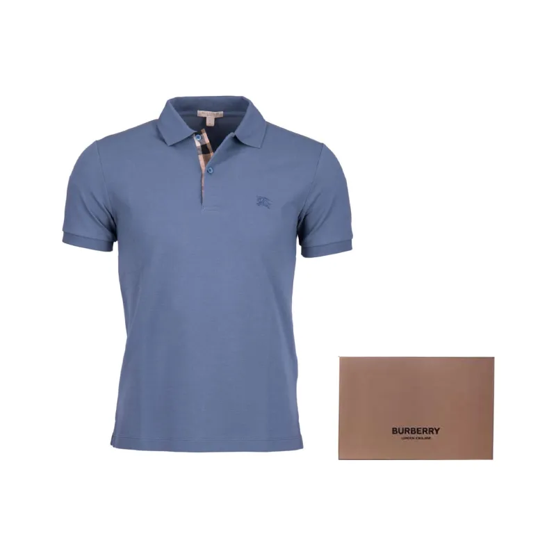 Burberry Oxford Logo Embroidered Polo-12