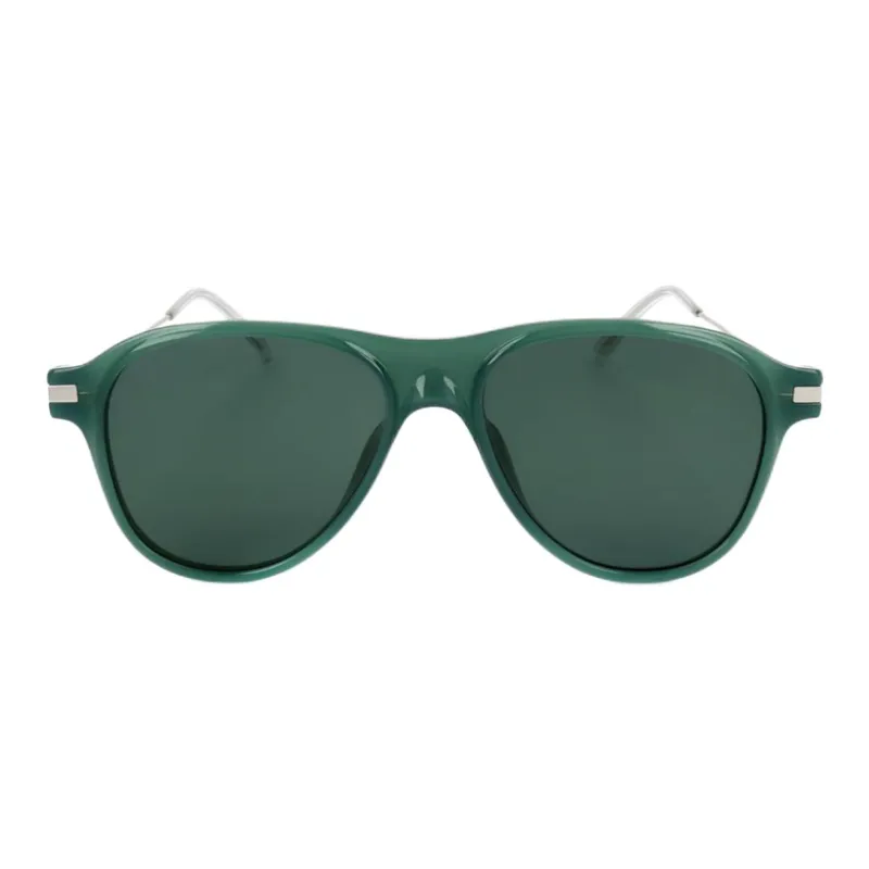 DRIES VAN NOTEN Acetate Metal Irregular Shape Sunglasses Unisex Green-1