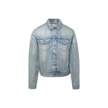 Acne Studios Collared Button Up Denim Jacket
