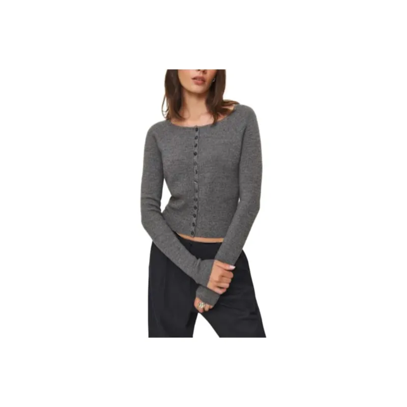 REFORMATION Meadow Regenerative Merino Cardigan Knitwear Women's-0