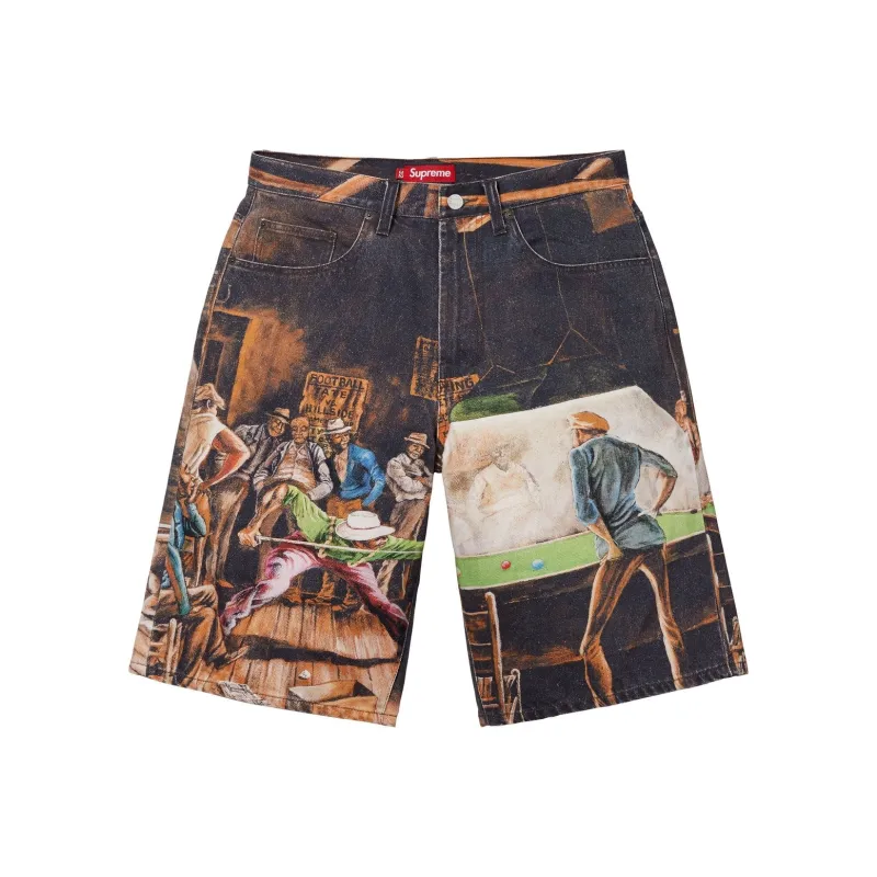Supreme Ernie Barnes Baggy Denim Short-0