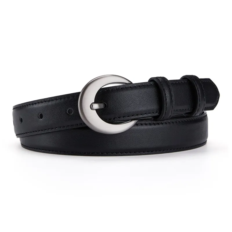 GUSKI Split Cow Leather Belts Women's Width 2.5cm-0