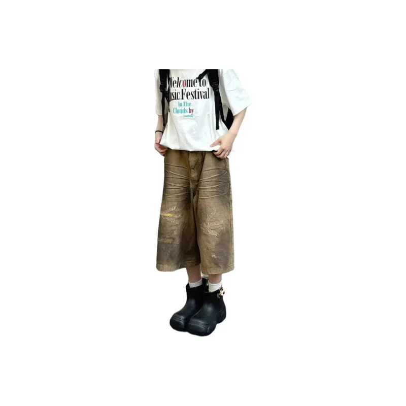 Weles Denim Shorts Unisex Khaki-0