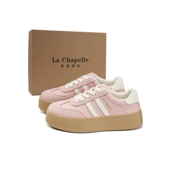 La Chapelle Slip Resistant, Abrasion Resistant, Lightweight, Breathable Low Top Skateboard Shoes Women's Pink