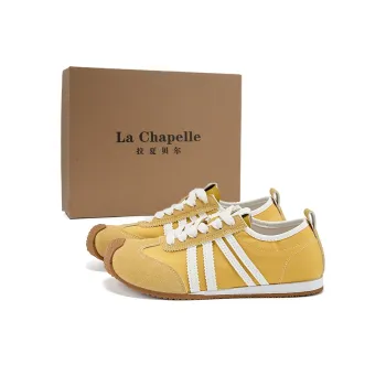 La Chapelle Wear resistant, Lightweight, Breathable, And Non slip. Low Top Casual Shoes Women's Yellow